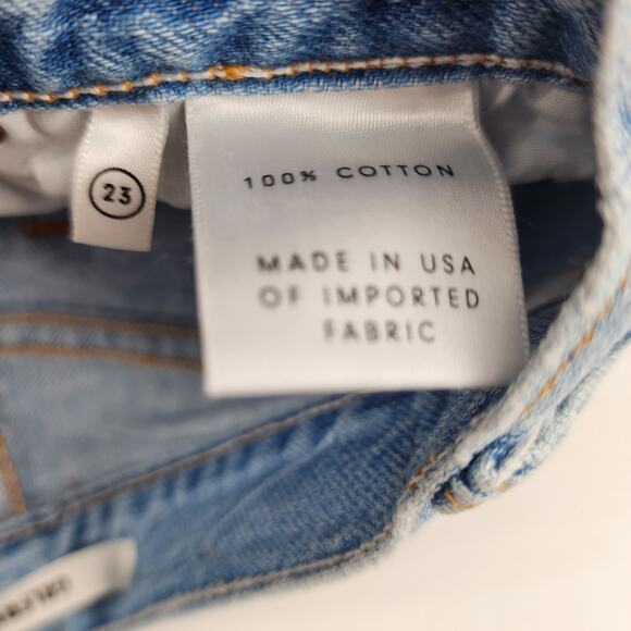 GRLFRND Button Fly Flare Leg High Rise Emily Jeans In Yellow Horizon Size 23 - Picture 4 of 6